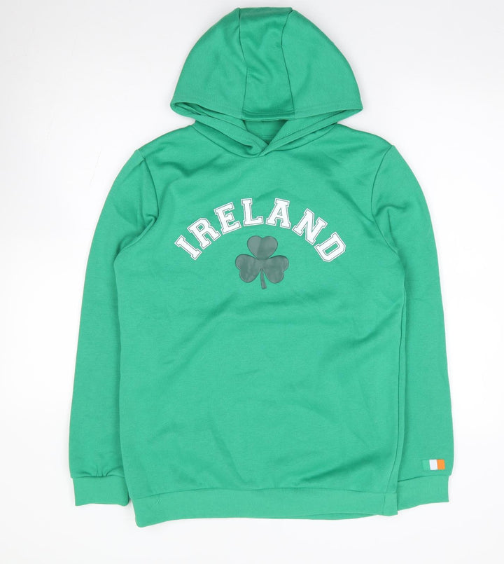 Primark Girls Green Polyester Pullover Hoodie Size 13-14 Years Pullover - Ireland
