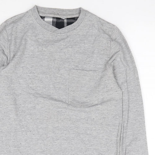 Preworn Mens Grey Polyester Pullover Sweatshirt Size S