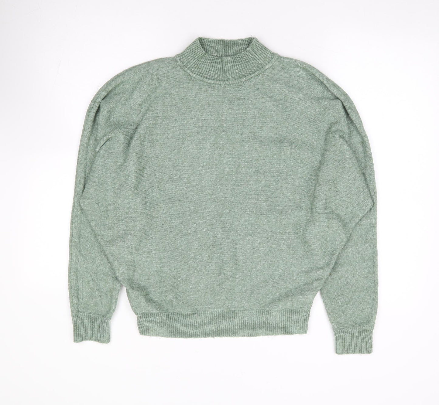 Primark Womens Green High Neck Acrylic Pullover Jumper Size S