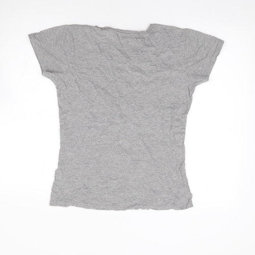 Chemistry Womens Grey 100% Cotton Jersey T-Shirt Size L Crew Neck