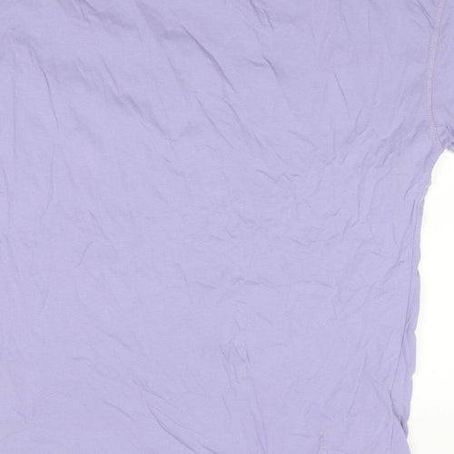 Primark Womens Purple 100% Cotton Tunic T-Shirt Size S Crew Neck