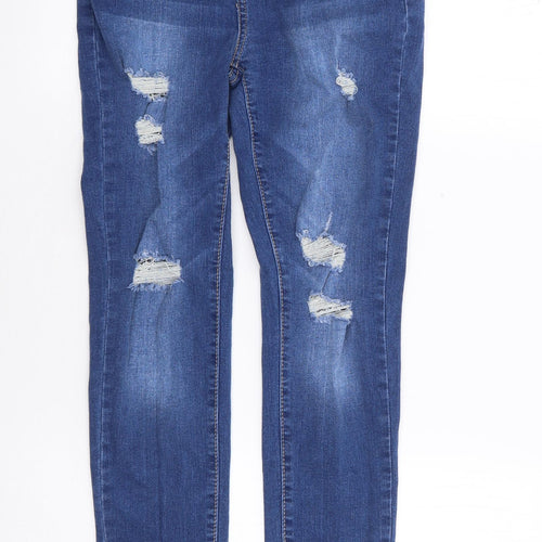 SheIn Womens Blue Cotton Skinny Jeans Size 6 L29 in Regular Zip