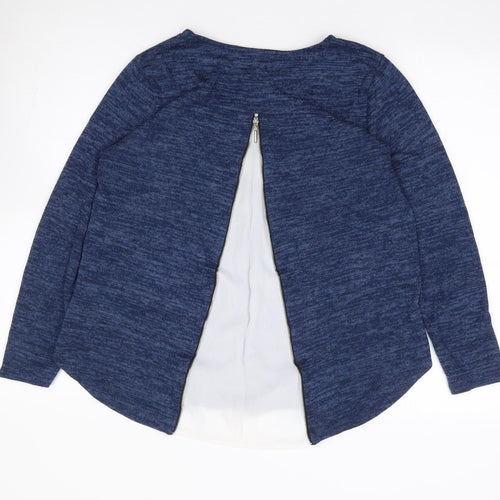 Primark Womens Blue Round Neck Polyester Pullover Jumper Size 12
