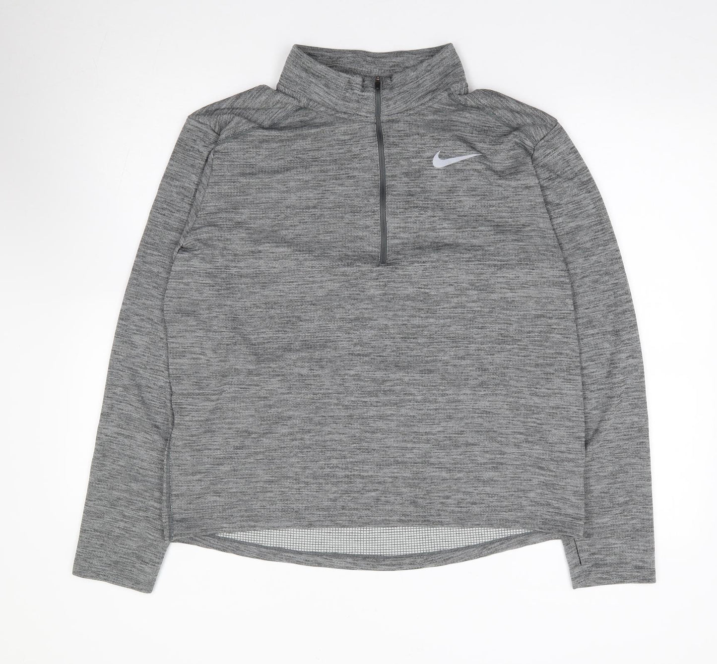 Nike Mens Grey Polyester Pullover Sweatshirt Size L