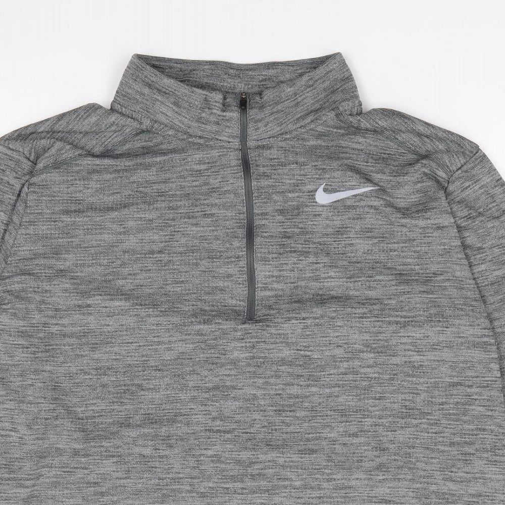 Nike Mens Grey Polyester Pullover Sweatshirt Size L