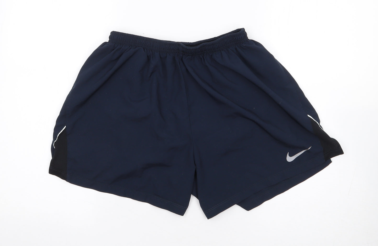 Nike Mens Blue Polyester Sweat Shorts Size L Regular Drawstring