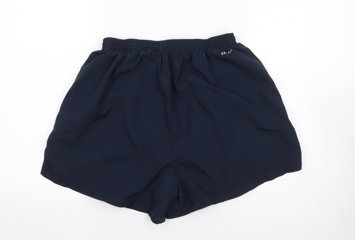 Nike Mens Blue Polyester Sweat Shorts Size L Regular Drawstring