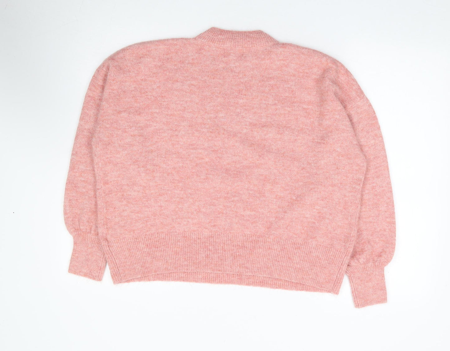 Papaya Womens Pink Mock Neck Acrylic Pullover Jumper Size L