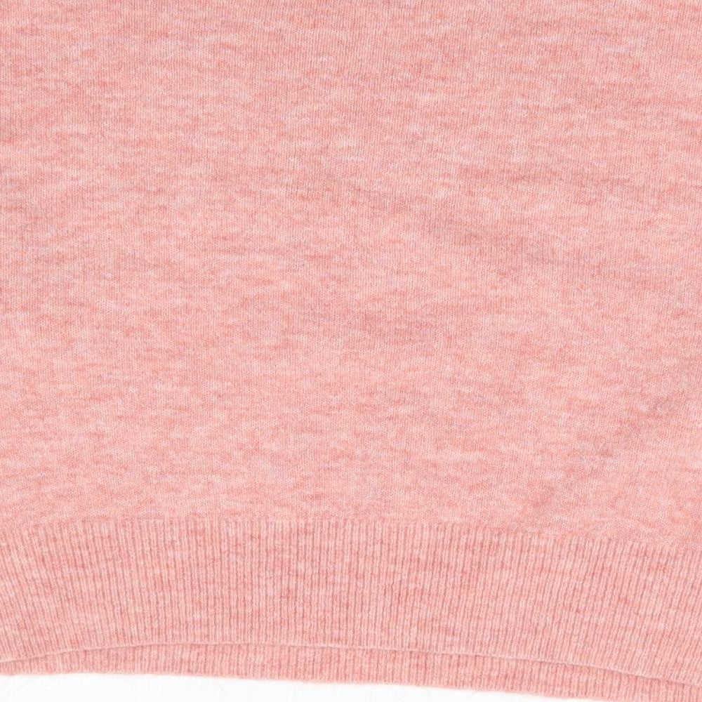 Papaya Womens Pink Mock Neck Acrylic Pullover Jumper Size L