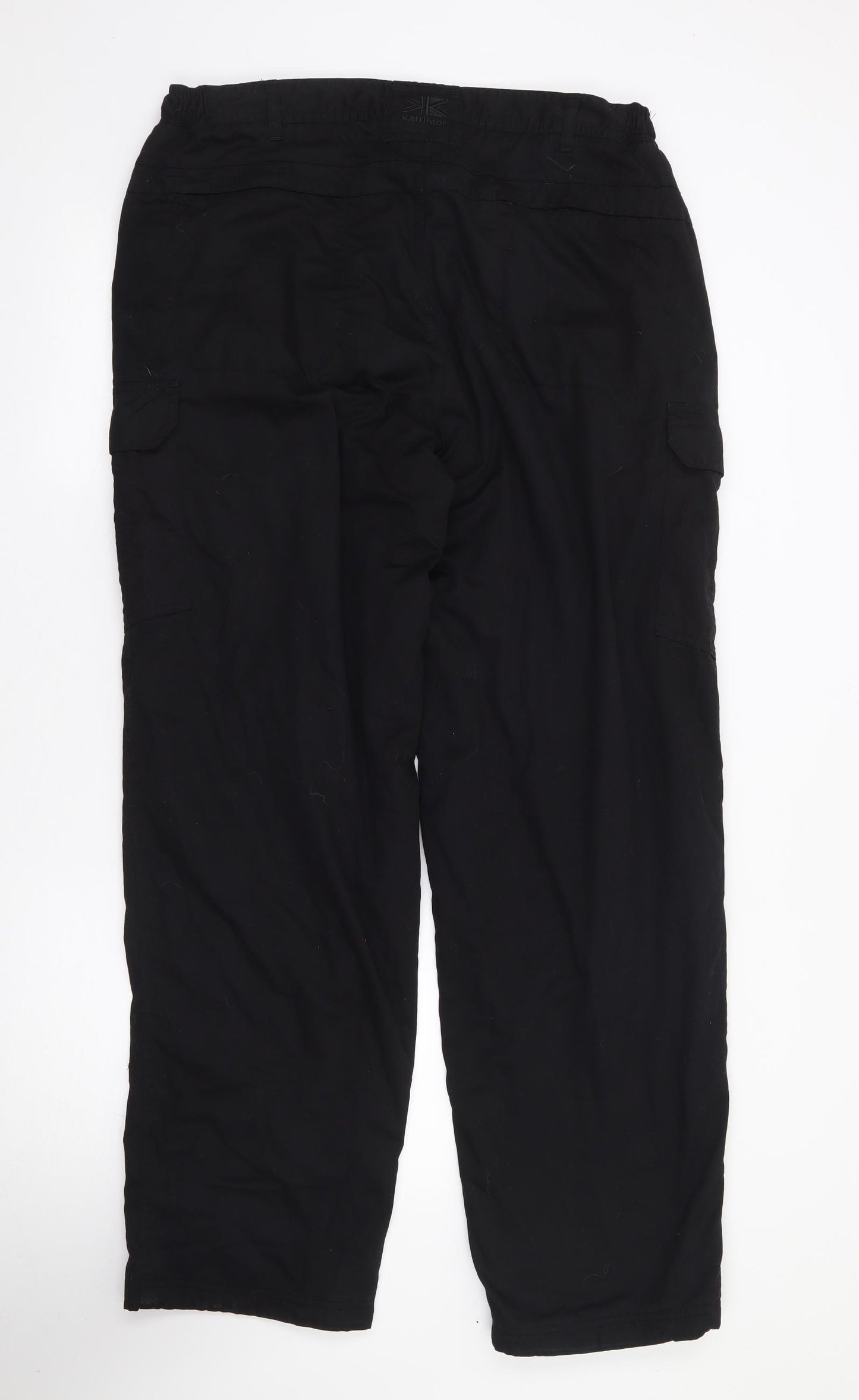Karrimor Mens Black Polyester Rain Trousers Trousers Size L L33 in Regular Zip
