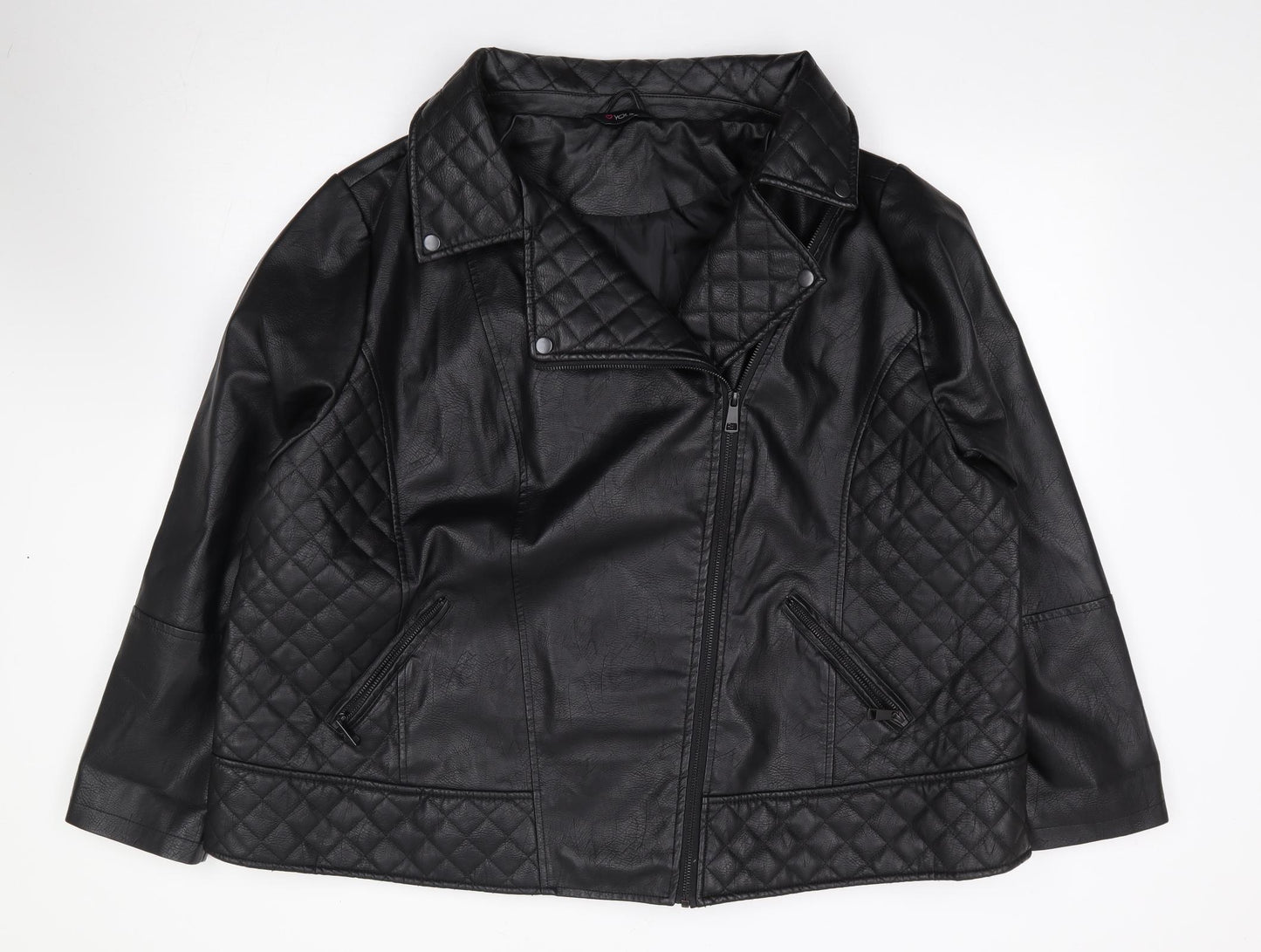 Yours Womens Black Jacket Size 26 Zip