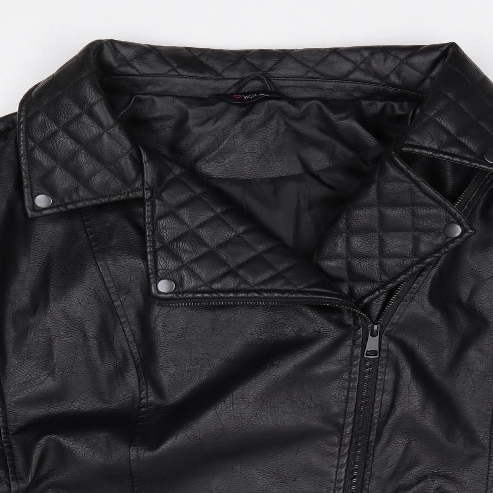 Yours Womens Black Jacket Size 26 Zip