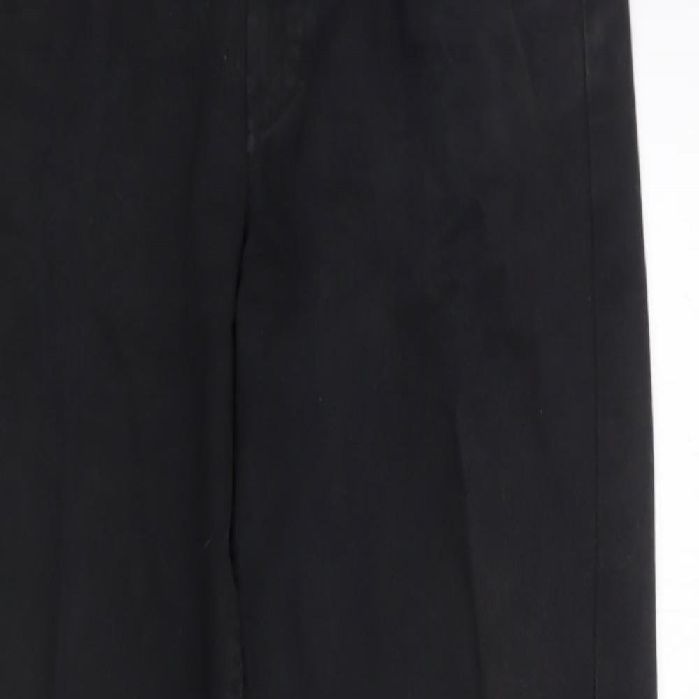 Maine Mens Black Cotton Straight Jeans Size 32 L30 in Regular Zip
