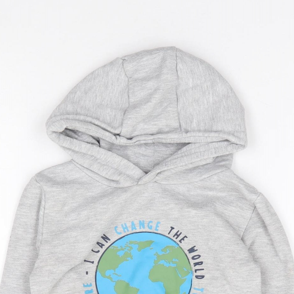 Dunnes Boys Grey Cotton Pullover Hoodie Size 3 Years Pullover