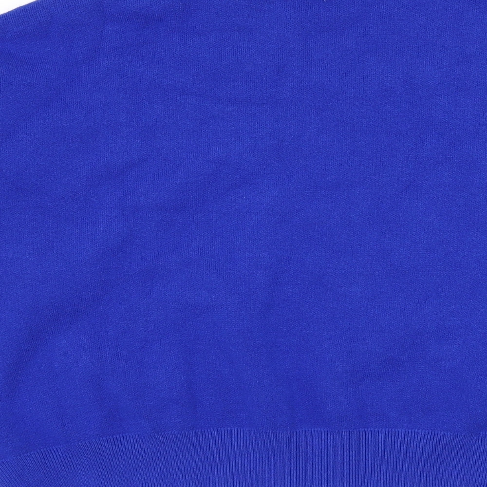 Primark Womens Blue Mock Neck Viscose Pullover Jumper Size 18