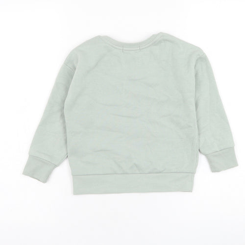 Primark Girls Green Cotton Pullover Sweatshirt Size 4-5 Years Pullover - Shine Bright