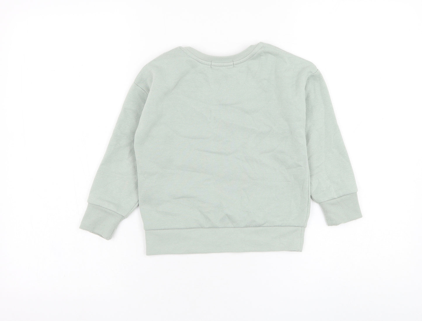 Primark Girls Green Cotton Pullover Sweatshirt Size 4-5 Years Pullover - Shine Bright