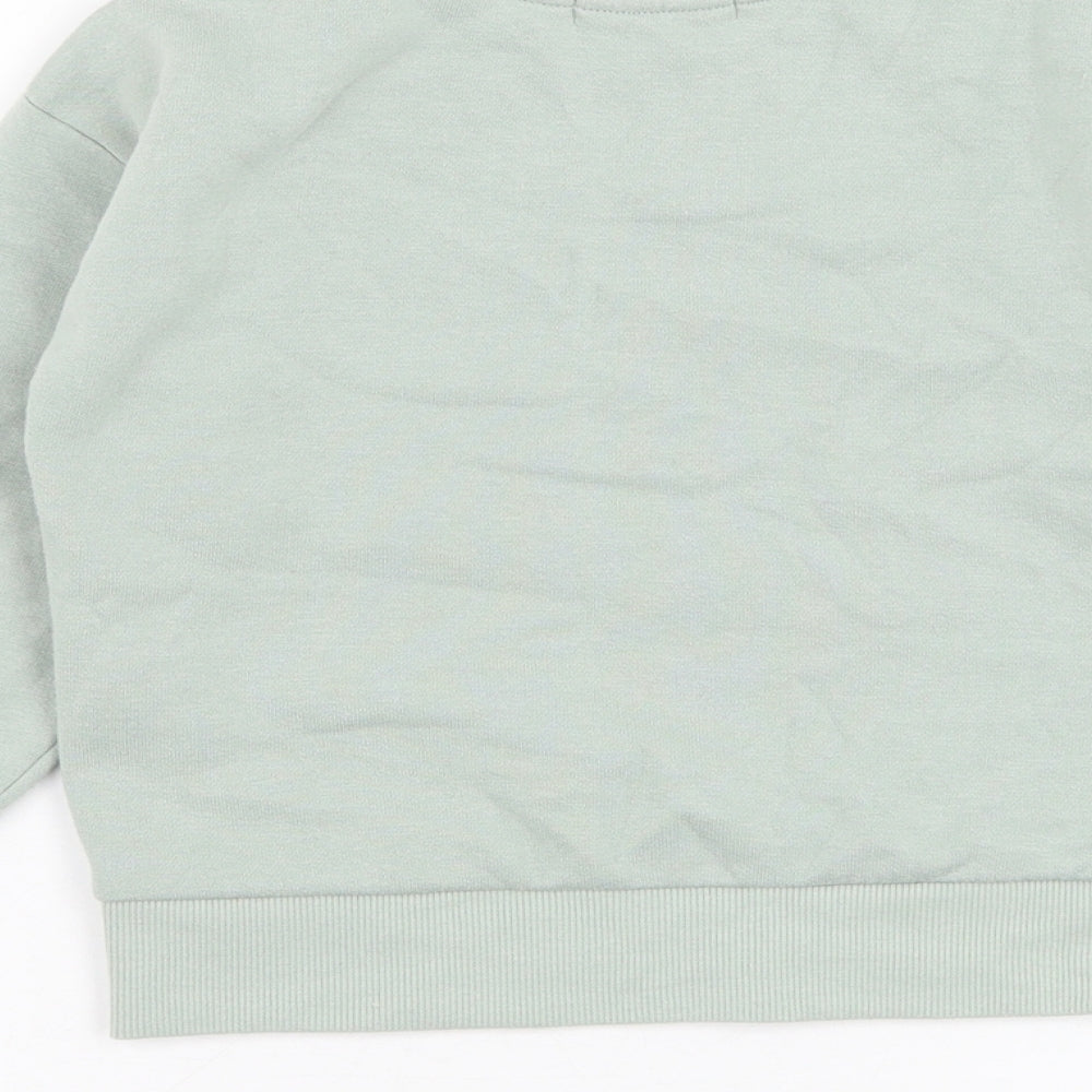 Primark Girls Green Cotton Pullover Sweatshirt Size 4-5 Years Pullover - Shine Bright