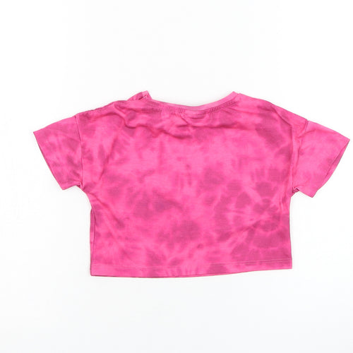 Matalan Girls Pink Polyester Basic T-Shirt Size 4 Years Round Neck Pullover - Minnie Mouse