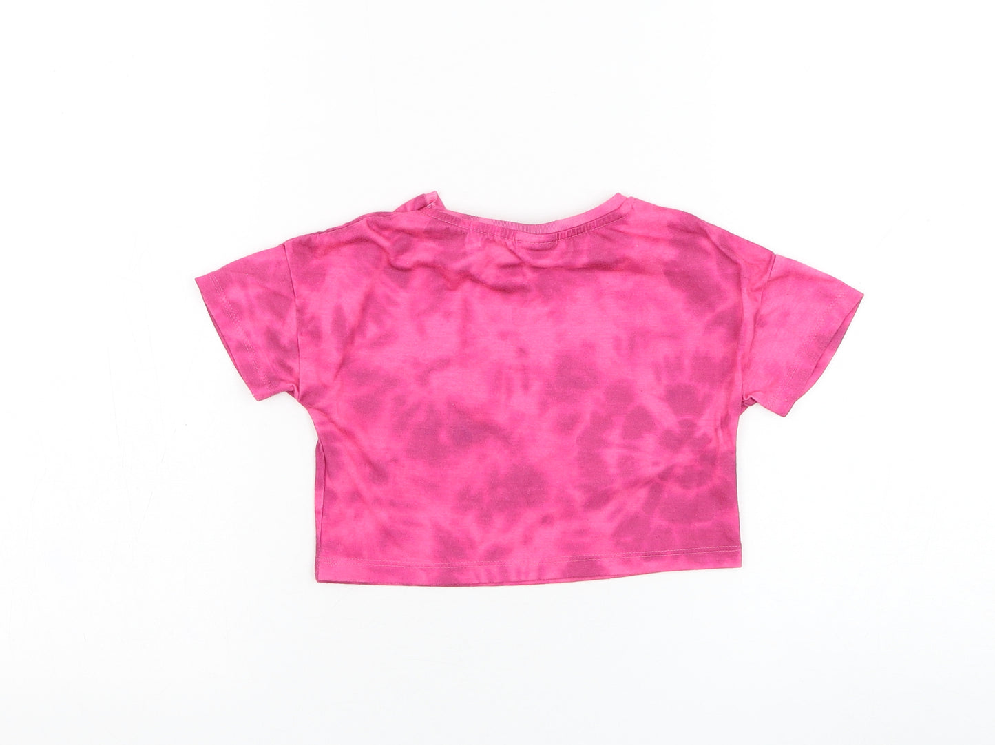 Matalan Girls Pink Polyester Basic T-Shirt Size 4 Years Round Neck Pullover - Minnie Mouse