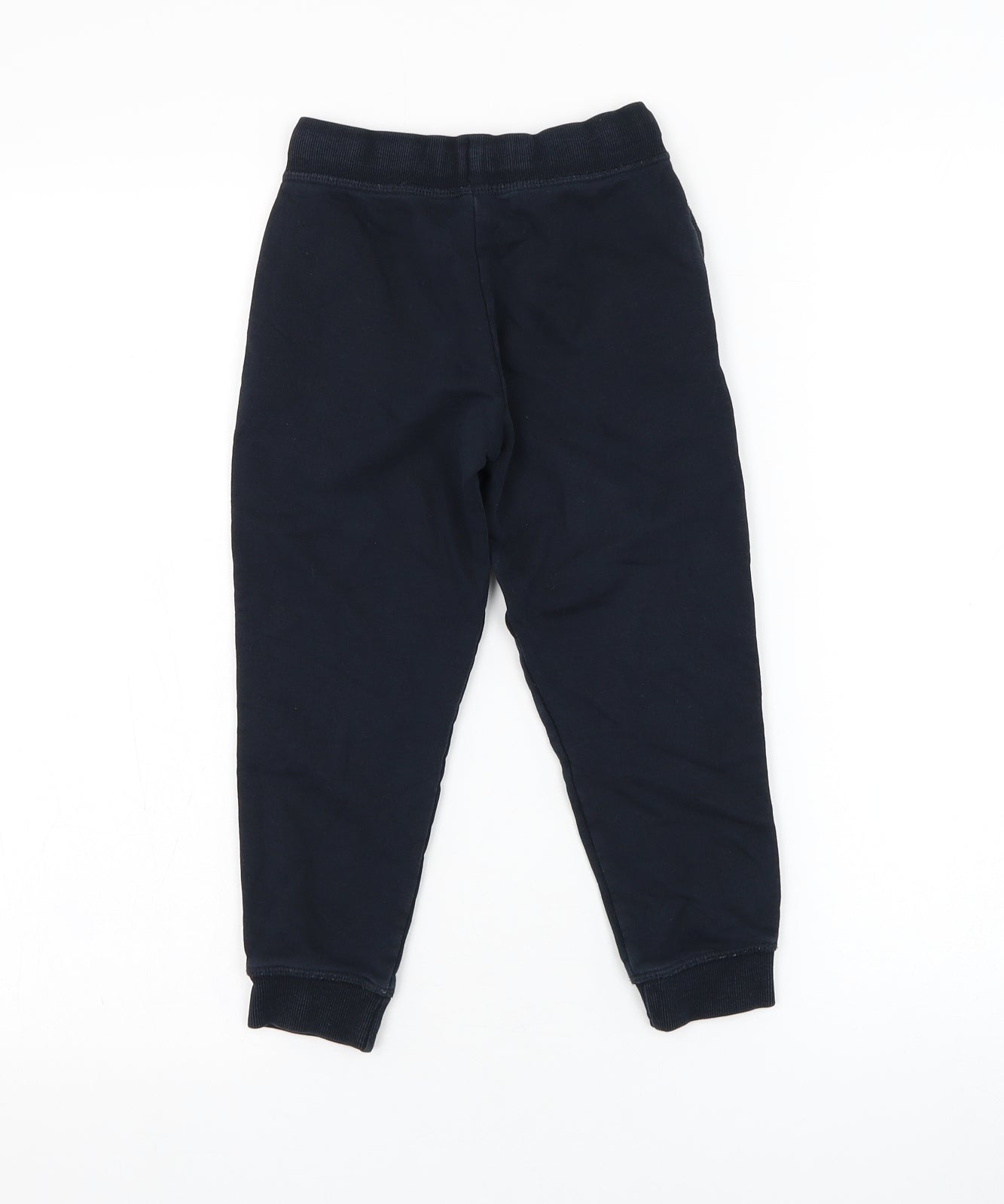 Dunnes Stores Boys Blue Cotton Jogger Trousers Size 4-5 Years Regular Drawstring