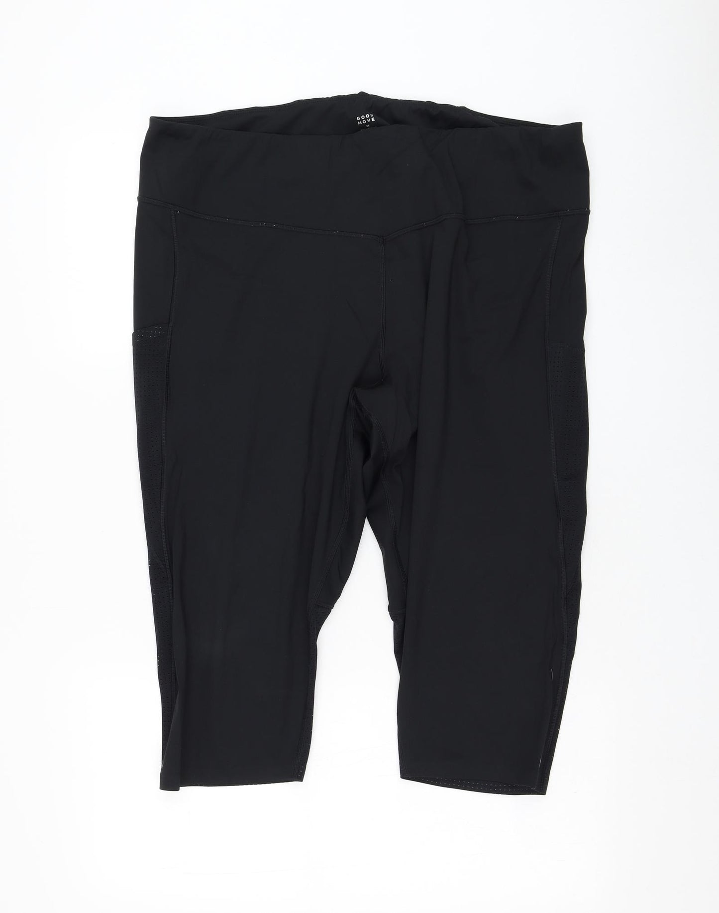 Marks and Spencer Womens Black Polyamide Biker Shorts Size 24 L16 in Regular