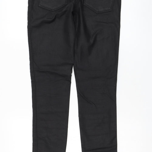 Preworn Womens Black Polyester Trousers Size 32 in L31 in Regular