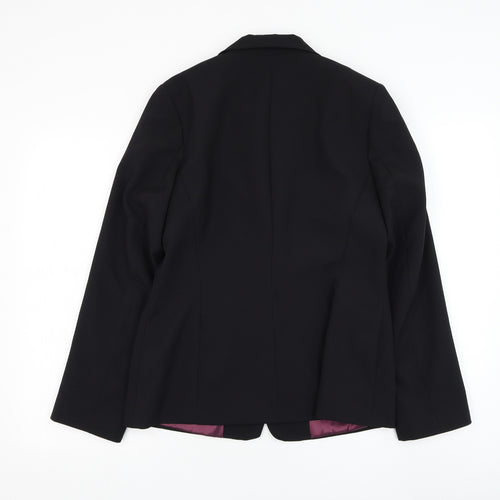 New Look Womens Black Jacket Blazer Size 12 Button