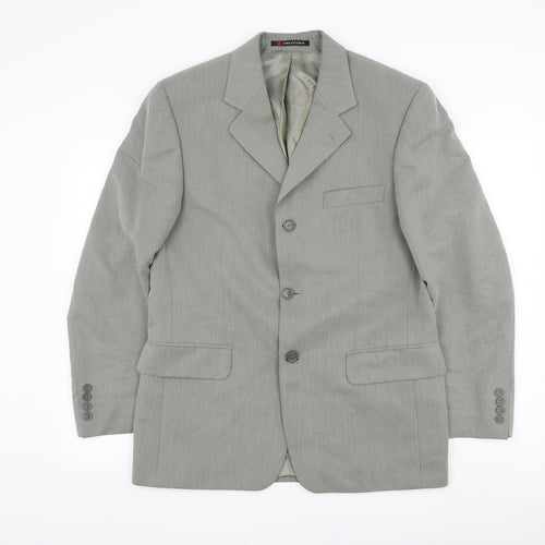 Ciro Citterio Mens Grey Polyester Jacket Suit Jacket Size 36