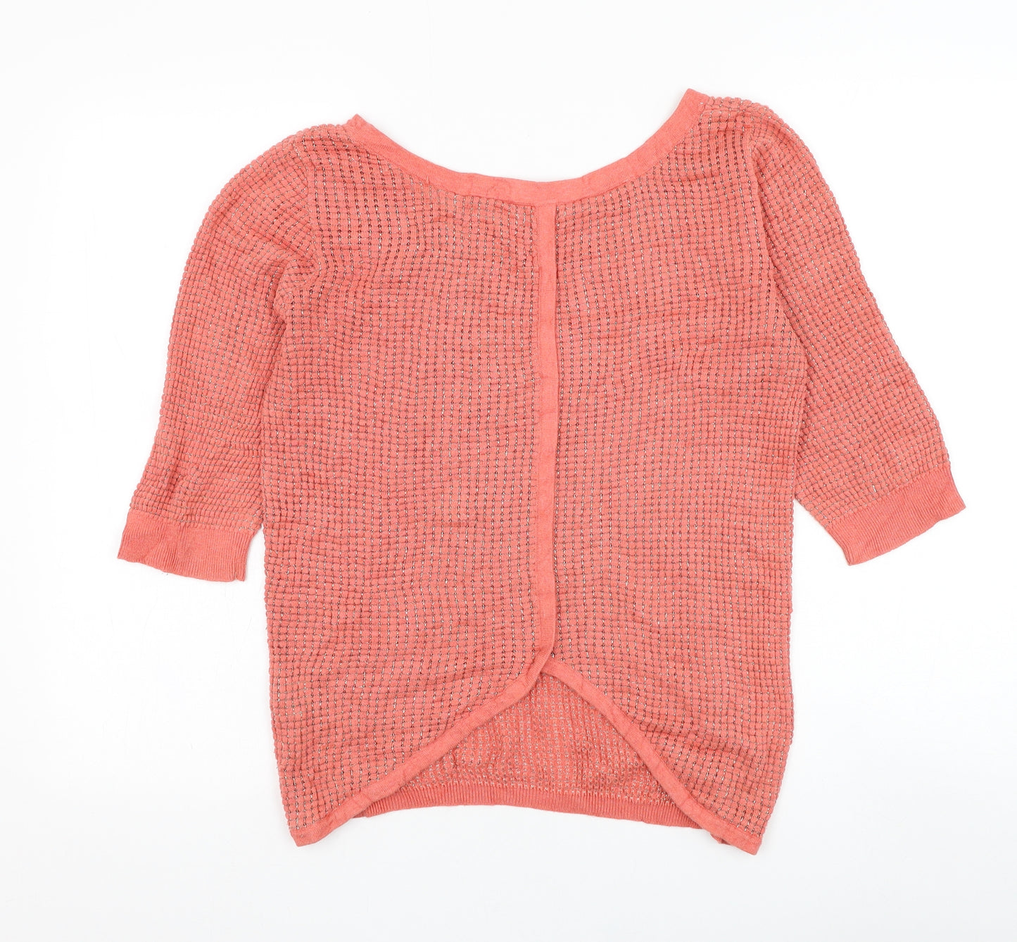 Marie Sixtine Womens Red Round Neck Cotton Pullover Jumper Size S