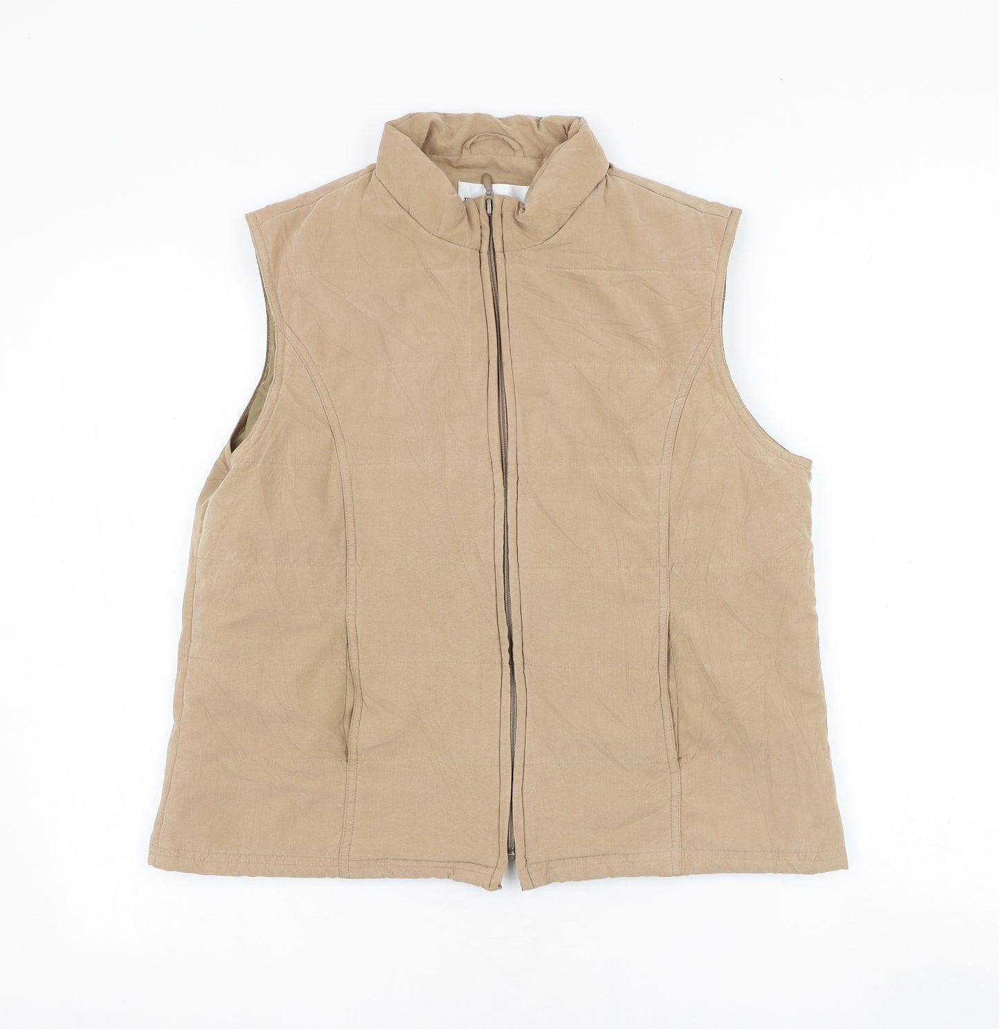 EWM Womens Brown Gilet Jacket Size 14 Zip