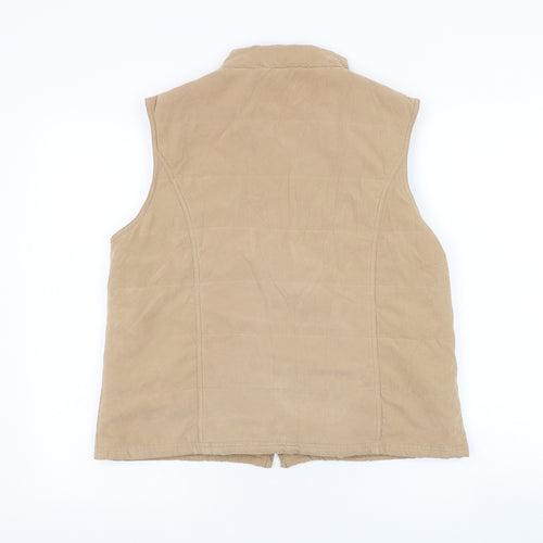 EWM Womens Brown Gilet Jacket Size 14 Zip