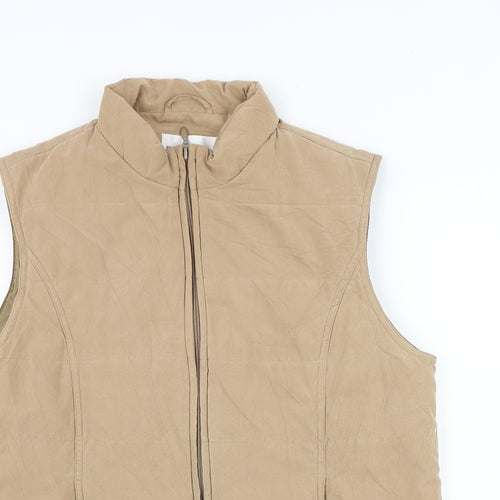 EWM Womens Brown Gilet Jacket Size 14 Zip