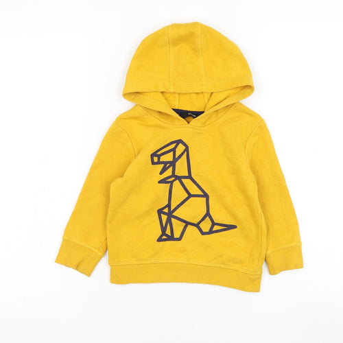 George Boys Yellow Cotton Pullover Jumper Size 18-24 Months Pullover - Dinosaur