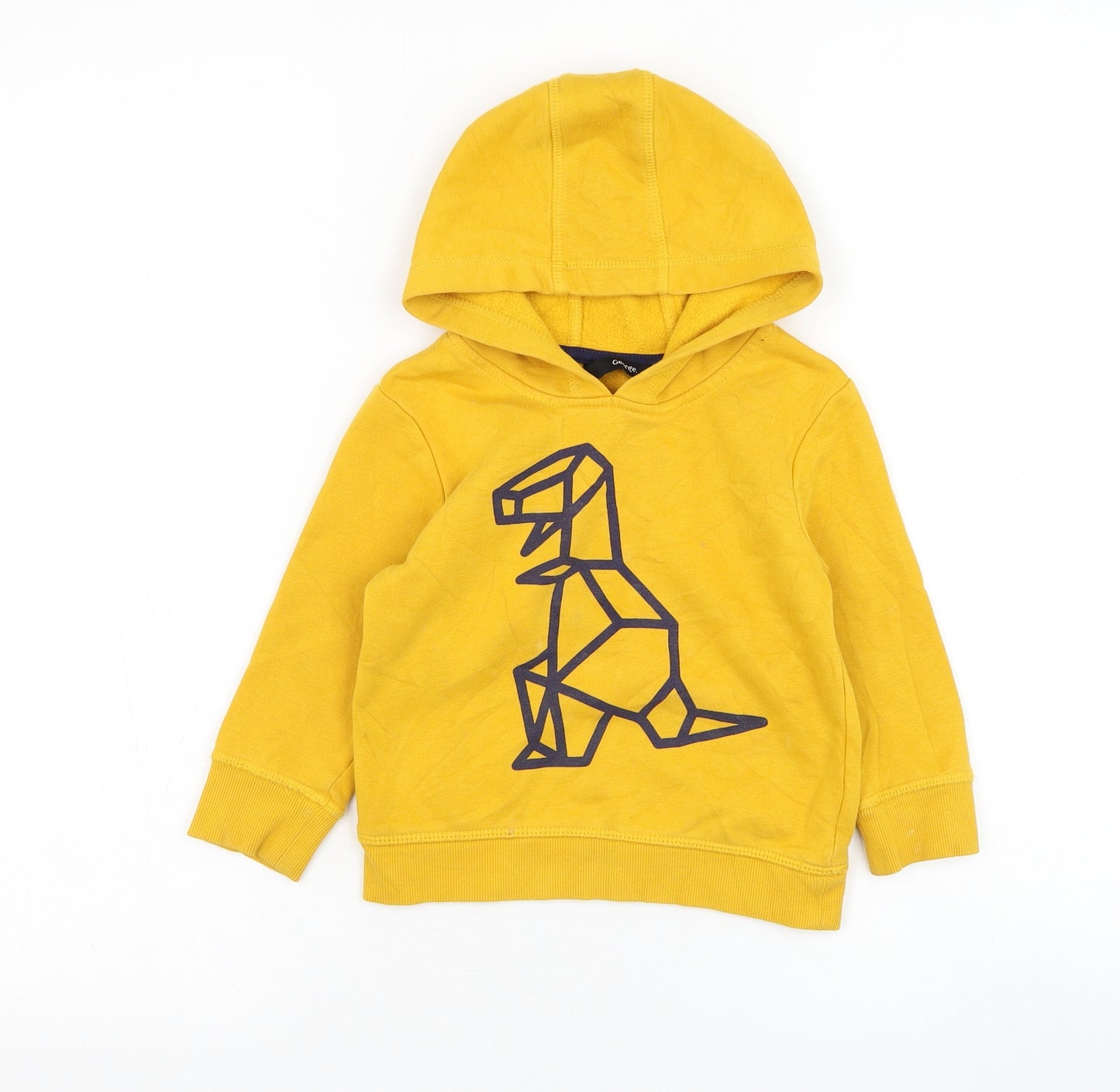 George Boys Yellow Cotton Pullover Jumper Size 18-24 Months Pullover - Dinosaur