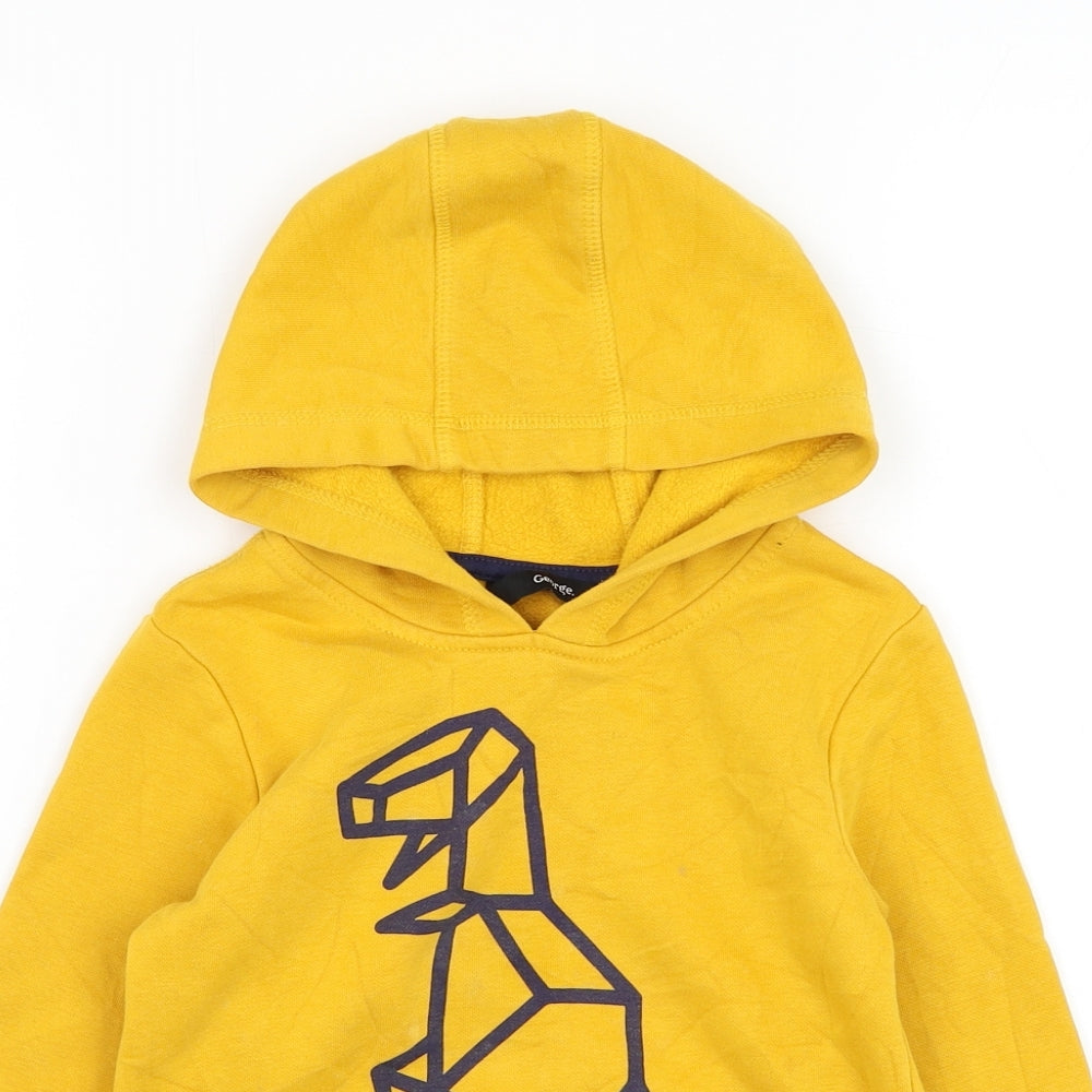 George Boys Yellow Cotton Pullover Jumper Size 18-24 Months Pullover - Dinosaur