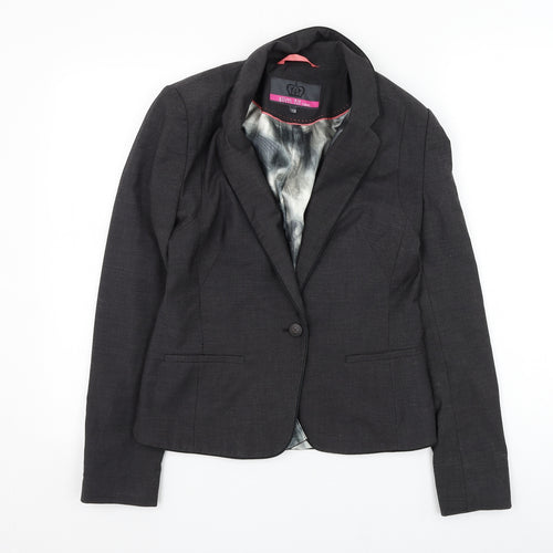 NEXT Womens Grey Jacket Blazer Size 10 Button