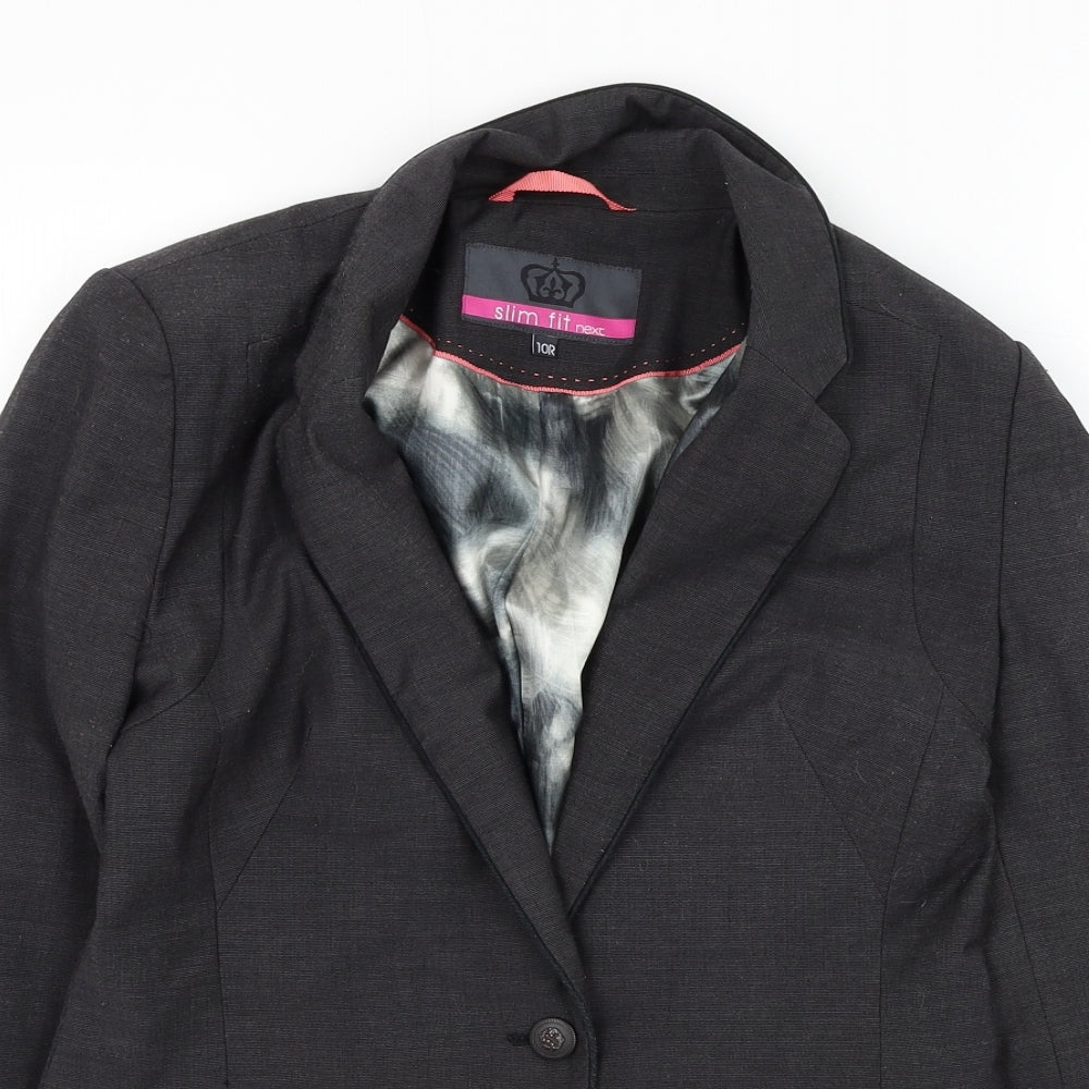 NEXT Womens Grey Jacket Blazer Size 10 Button