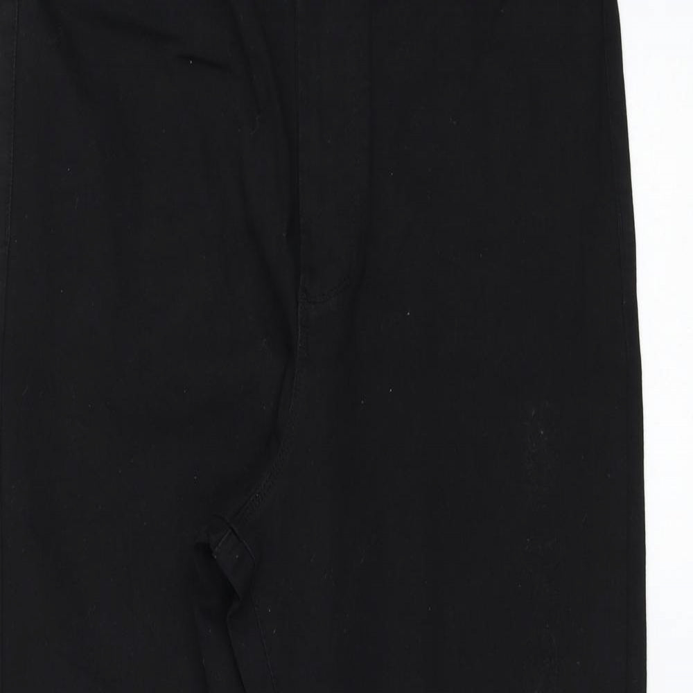 Primark Womens Black Cotton Skinny Jeans Size 18 L25 in Regular Zip