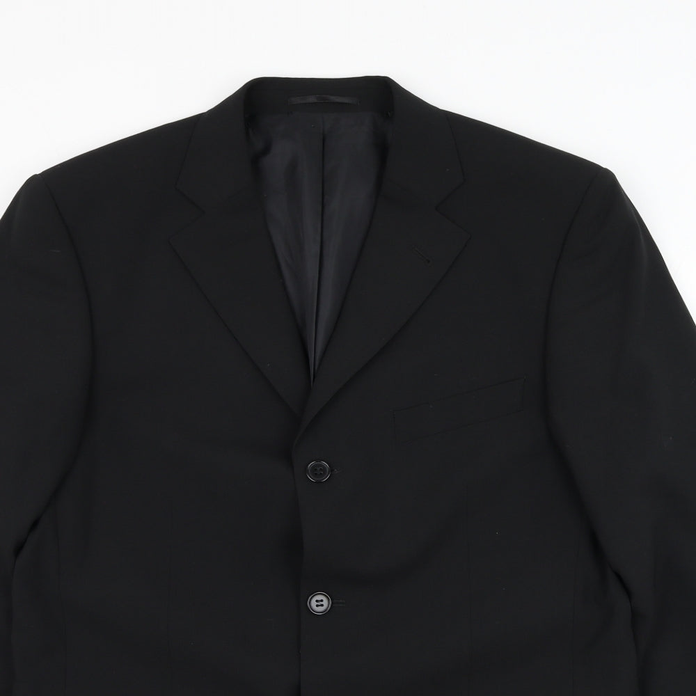 Taylor & Wright Mens Black Wool Jacket Suit Jacket Size 40