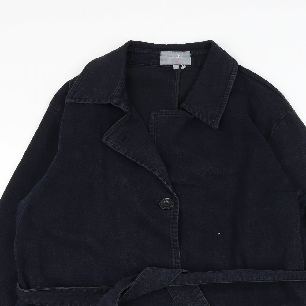 Marks and Spencer Womens Blue Jacket Size M Button