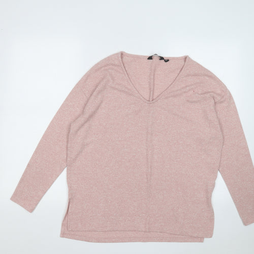 Dorothy Perkins Womens Pink Round Neck Polyester Pullover Jumper Size 10