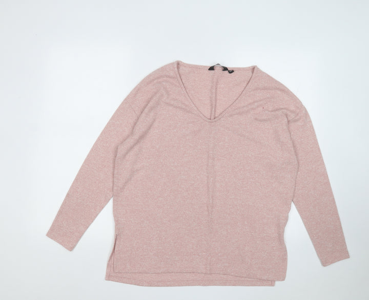 Dorothy Perkins Womens Pink Round Neck Polyester Pullover Jumper Size 10