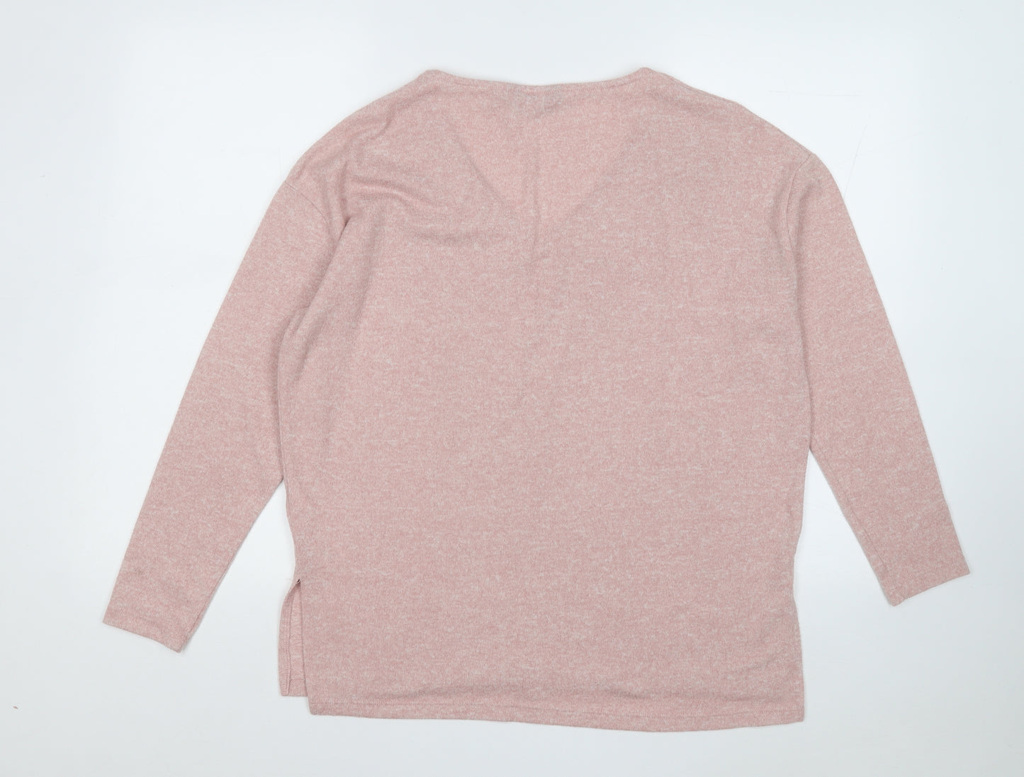 Dorothy Perkins Womens Pink Round Neck Polyester Pullover Jumper Size 10