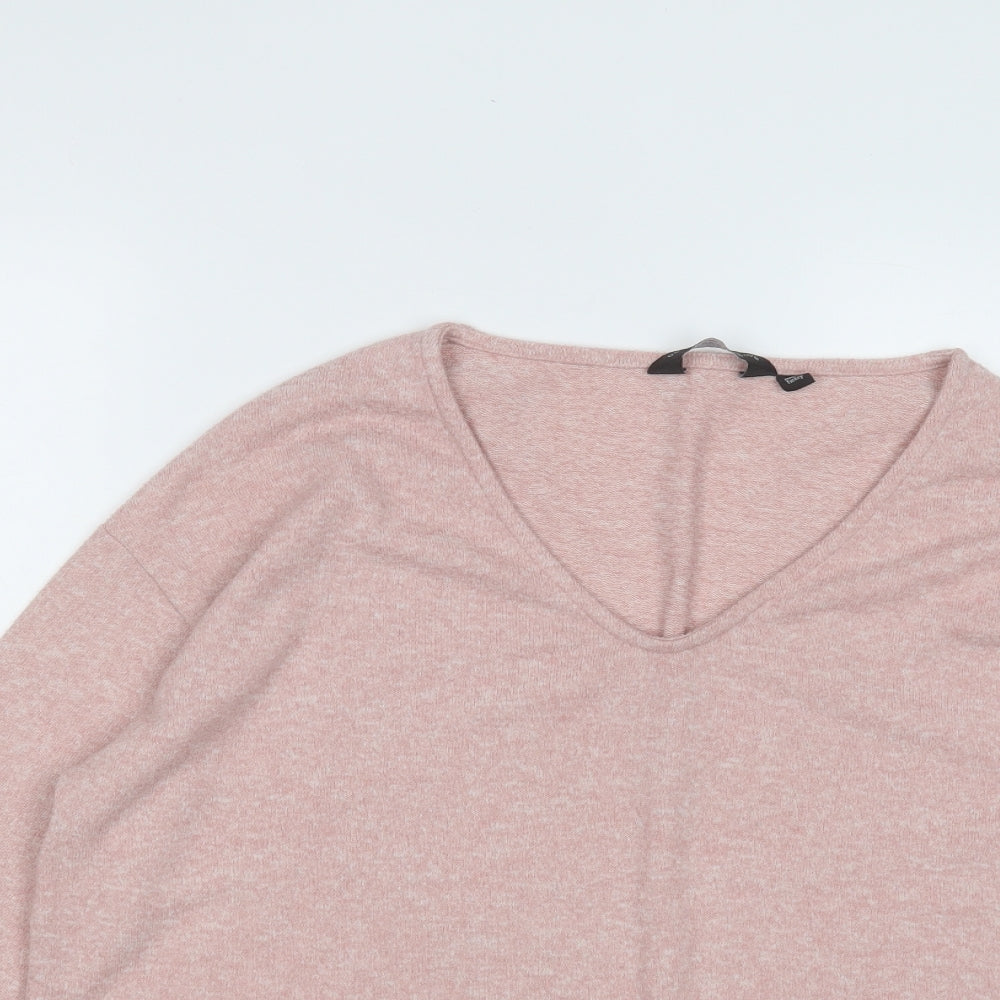 Dorothy Perkins Womens Pink Round Neck Polyester Pullover Jumper Size 10