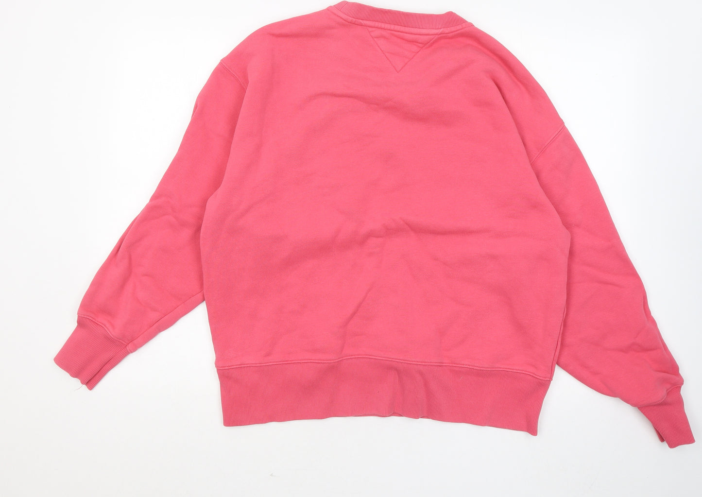 Tommy Hilfiger Womens Pink Cotton Pullover Sweatshirt Size L