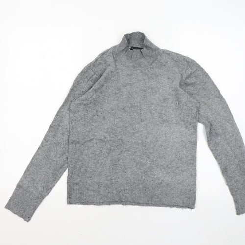 Atmosphere Womens Grey Mock Neck Rayon Pullover Jumper Size 14