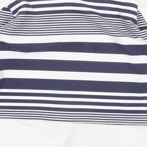 Missi London Womens Blue Round Neck Striped Polyester Pullover Jumper Size 10