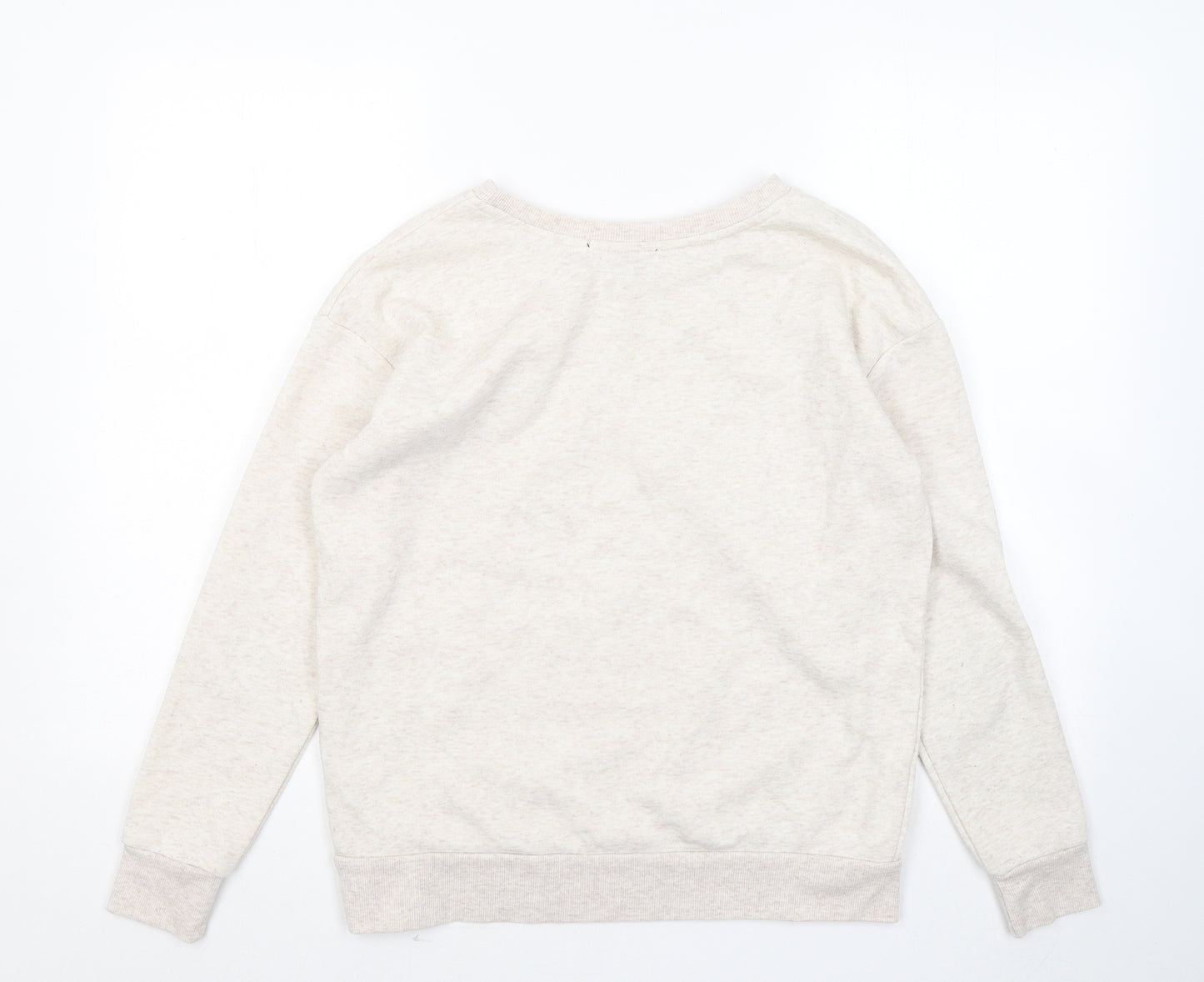 Atmosphere Womens Beige Round Neck Polyester Pullover Jumper Size 10