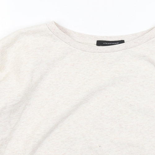 Atmosphere Womens Beige Round Neck Polyester Pullover Jumper Size 10